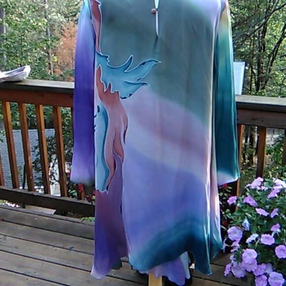 Rare Vintage Yolanda Lorente Hand Painted Dress - Picture 4 of 9